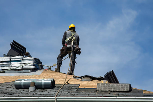 Professional Gutter Installation technician working in Monmouth Beach, NJ